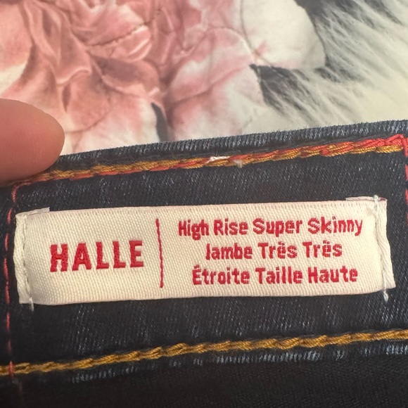 True Religion Halle High Rise Skinny Jeans with Signature Stitching - Picture 3 of 8